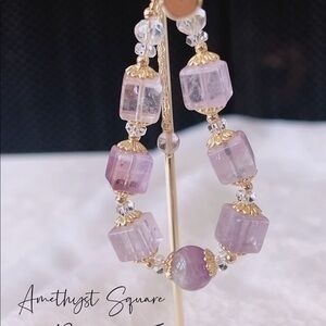 COPY - Amethyst Square Bracelet A-8